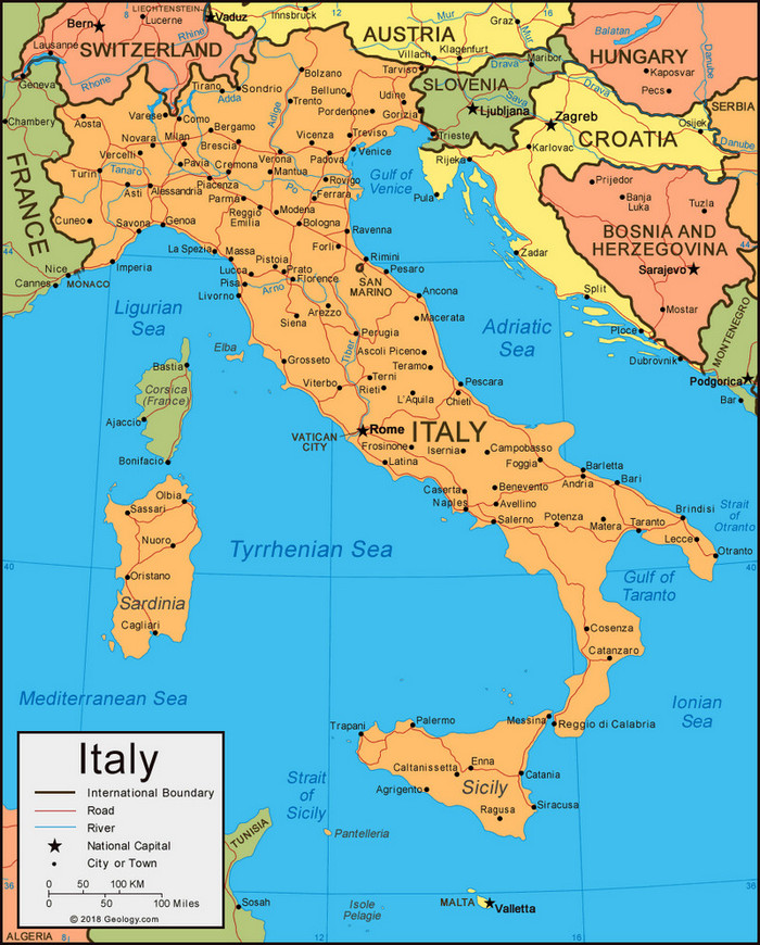 Map of Italy